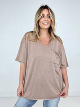Load image into Gallery viewer, Zenana "Allie" Tri Blend Oversized Front Pocket Boyfriend Tee