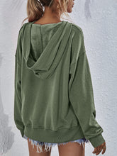 Load image into Gallery viewer, Dropped Shoulder Slit Hoodie ** 5-10 BUSINESS DAY SHIPPING!**