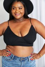 Load image into Gallery viewer, Zenana Full Size Textured Spaghetti Strap Bralette in Black