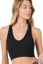 Load image into Gallery viewer, Zenana Ribbed Cropped Raceback Tank Top