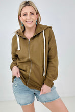 Load image into Gallery viewer, Zenana Solid Zipper Up Hoodie