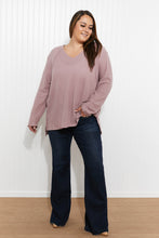 Load image into Gallery viewer, Jodifl Stay Awhile Full Size Run Waffle Knit Tee