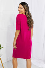 Load image into Gallery viewer, BOMBOM Sunday Brunch Button Down Midi Dress in Magenta