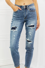 Load image into Gallery viewer, Judy Blue Dahlia Full Size Distressed Patch Jeans