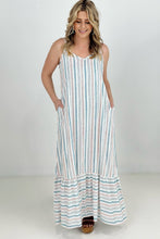 Load image into Gallery viewer, Cozy Co Sleeveless Striped Maxi Dress with Side Seam Pockets