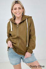 Load image into Gallery viewer, Zenana Solid Zipper Up Hoodie