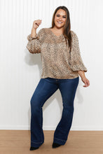 Load image into Gallery viewer, ODDI Full Size Printed Pleated Blouse