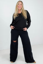 Load image into Gallery viewer, Zenana Distressed Knee French Terry Sweats With Pockets - New Colors