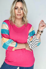 Load image into Gallery viewer, Striped Color Block Long Sleeve Top