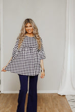Load image into Gallery viewer, Be seen hounds tooth top- FINAL SALE!