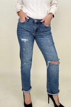 Load image into Gallery viewer, Risen High Rise Destroyed Slim Girlfriend Jeans