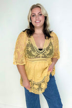 Load image into Gallery viewer, White Birch Half Sleeve Lace Cover up