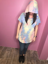 Load image into Gallery viewer, RAINBOW BRIGHT lightweight short sleeve hoodie
