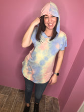 Load image into Gallery viewer, RAINBOW BRIGHT lightweight short sleeve hoodie