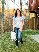 Load image into Gallery viewer, RAINBOW BRIGHT lightweight short sleeve hoodie