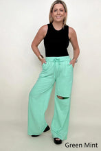 Load image into Gallery viewer, Zenana Distressed Knee French Terry Sweats With Pockets - New Colors