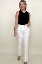 Load image into Gallery viewer, Risen High Rise Tummy Control Raw Hem Side Slit Straight Jeans