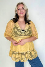 Load image into Gallery viewer, White Birch Half Sleeve Lace Cover up