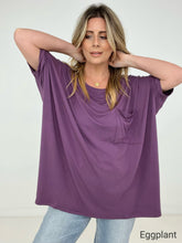 Load image into Gallery viewer, Zenana "Modish Comfort" Rayon Oversized Front Pocket Top