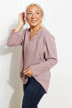 Load image into Gallery viewer, Jodifl Stay Awhile Full Size Run Waffle Knit Tee