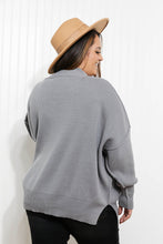 Load image into Gallery viewer, Zenana Comfort Awaits Full Size Slouchy Side Slit Sweater
