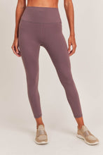 Load image into Gallery viewer, Mono B Tapered Band Solid Leggings with Back Pockets
