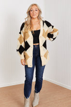 Load image into Gallery viewer, CY Fashion Know-It-All Full Size Argyle Longline Cardigan