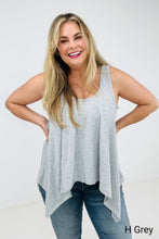 Load image into Gallery viewer, Zenana Oversized Shark Bite Tank Top