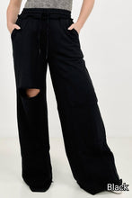 Load image into Gallery viewer, Zenana Distressed Knee French Terry Sweats With Pockets - New Colors