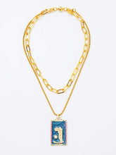 Load image into Gallery viewer, Melania Clara Double Layer Enamel Fortune Tarot Cards Pendant Necklace