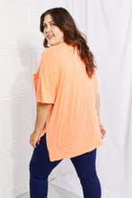 Load image into Gallery viewer, Zenana Neon Lights Full Size Raw Edge Pocket Tee