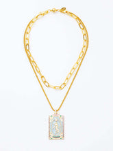 Load image into Gallery viewer, Melania Clara Double Layer Enamel Fortune Tarot Cards Pendant Necklace