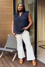 Load image into Gallery viewer, Zenana Full Size Ruffle Shoulder Notched Neck Blouse