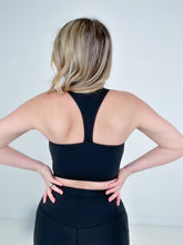 Load image into Gallery viewer, Mono B Racer Back Cropped Sports Tank