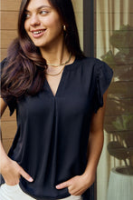 Load image into Gallery viewer, Zenana Full Size Ruffle Shoulder Notched Neck Blouse