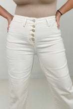Load image into Gallery viewer, "Sophie" Judy Blue High Waist Wide Leg White Cropped Jeans