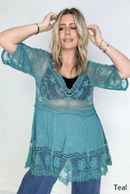 Load image into Gallery viewer, White Birch Half Sleeve Lace Cover up