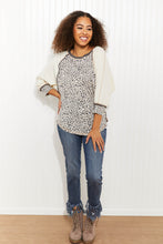 Load image into Gallery viewer, Jodifl Bestie Full Size Run Leopard Baseball Tee
