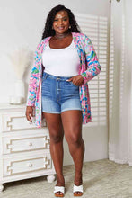 Load image into Gallery viewer, Double Take Floral Open Front Long Sleeve Cardigan