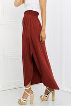 Load image into Gallery viewer, Zenana It's My Time Full Size Side Scoop Scrunch Skirt in Dark Rust