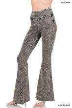 Load image into Gallery viewer, Zenana Acid Wash High Waist Raw Edge Hem Pants