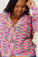 Load image into Gallery viewer, Woven Right V-Neck Long Sleeve Cardigan