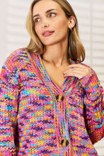 Load image into Gallery viewer, Woven Right V-Neck Long Sleeve Cardigan