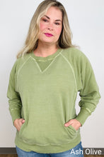 Load image into Gallery viewer, Zenana Pigment Dyed French Terry Pullover With Pockets