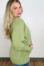Load image into Gallery viewer, Zenana Pigment Dyed French Terry Pullover With Pockets