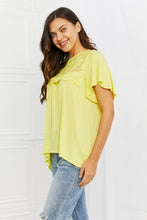 Load image into Gallery viewer, Culture Code Ready To Go Full Size Lace Embroidered Top in Yellow Mousse