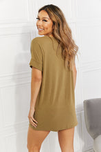 Load image into Gallery viewer, Zenana Full Size Morning Coffee V-Neck Top & Shorts Lounge Set