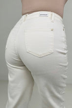 Load image into Gallery viewer, "Sophie" Judy Blue High Waist Wide Leg White Cropped Jeans