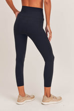 Load image into Gallery viewer, Mono B Tapered Band Solid Leggings with Back Pockets