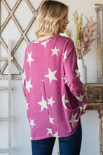 Load image into Gallery viewer, Hopely All Stars V-Neck Knit Oversized Top